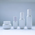 Rounded Cylinder Skincare Dropper Bottle and Double Wall Cream Jar Set for Dermatological Care
